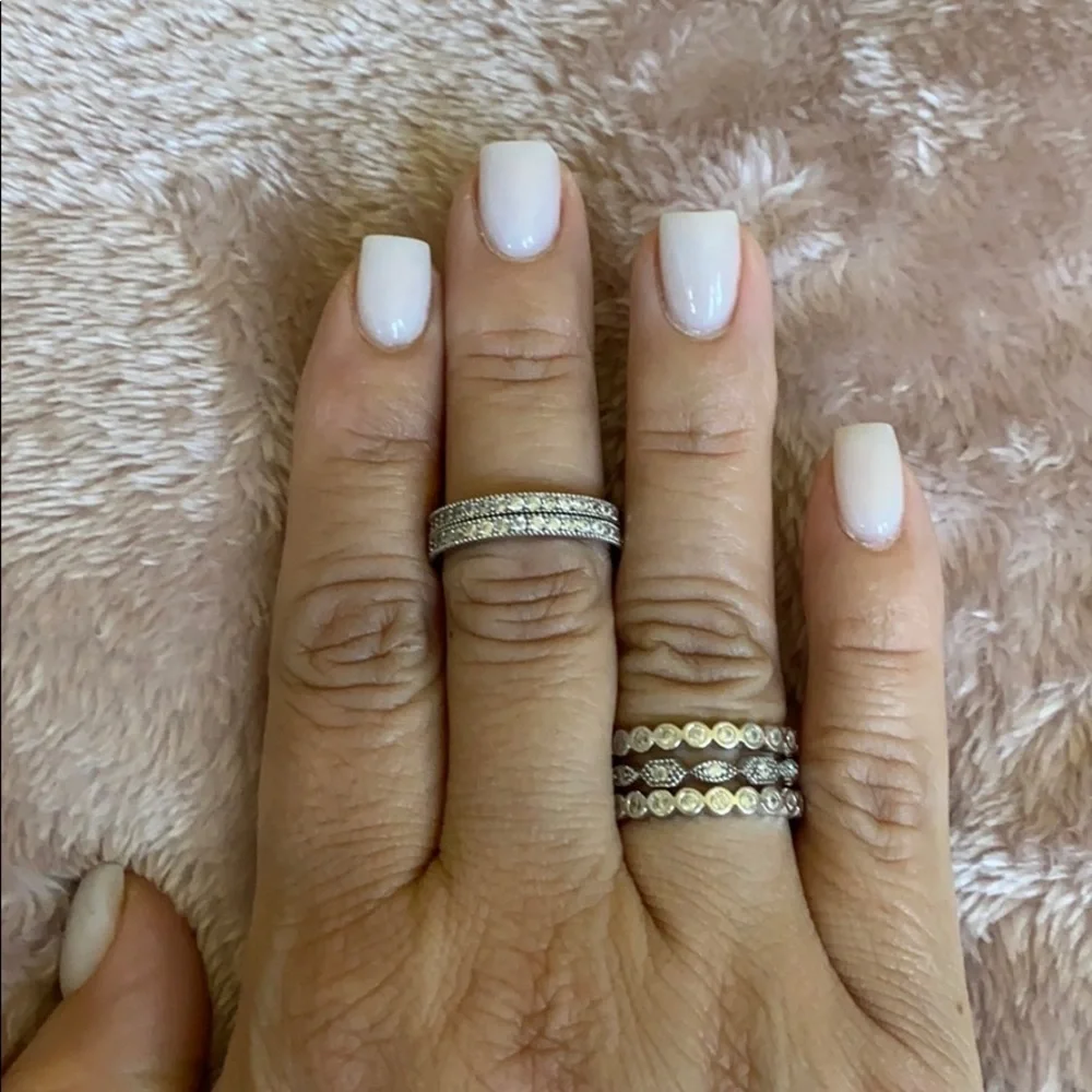 𝅺NEW Silver 925 Stackable ring set5 on the set
